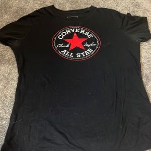 Small black converse tshirt